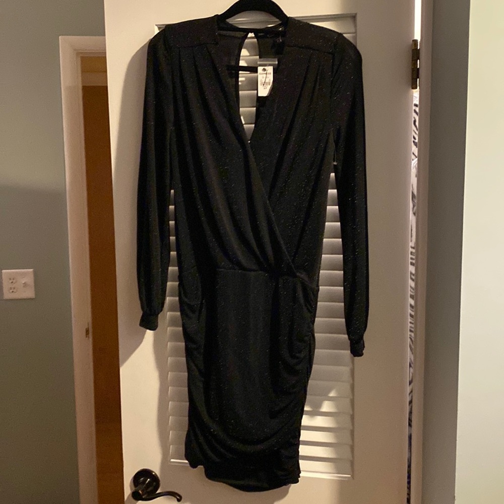 NWT express slinky ruched bottom dress small